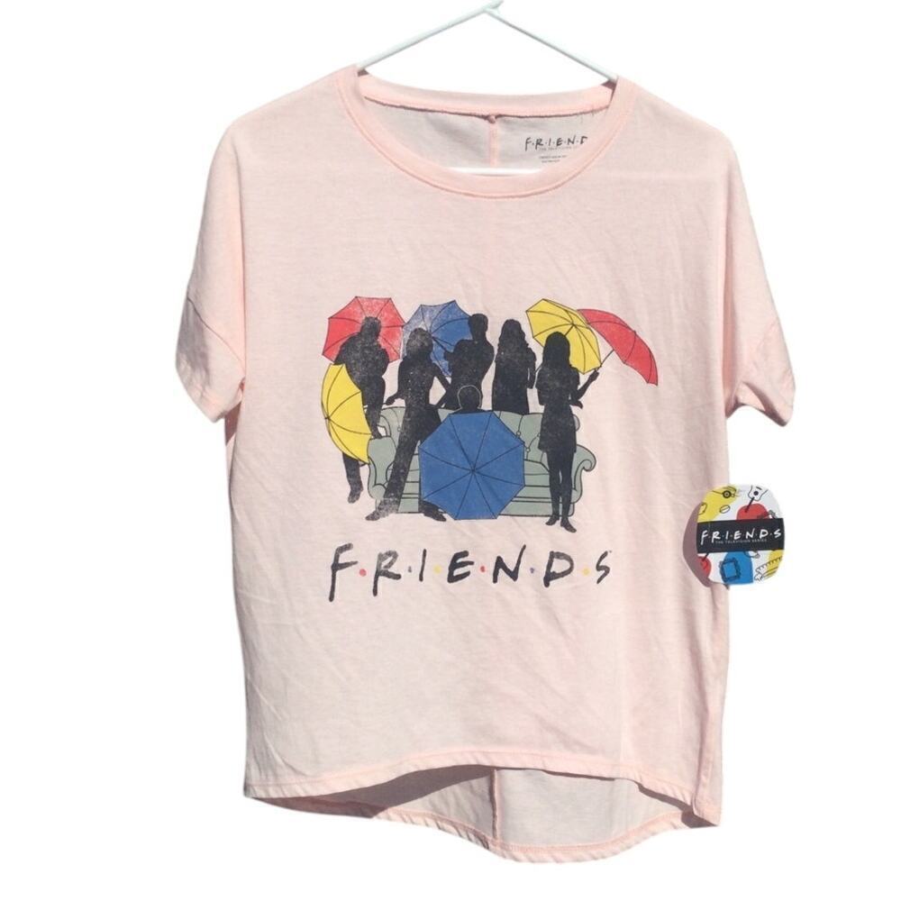 Friends pajama shirt womens‎ S sleepwear NEW pj sleep pink 90s tv phoebe buffay